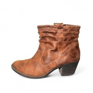 AZ Garber Boho Western Festival Fairy Slouch Ankle Boots Brown - Size 8.5